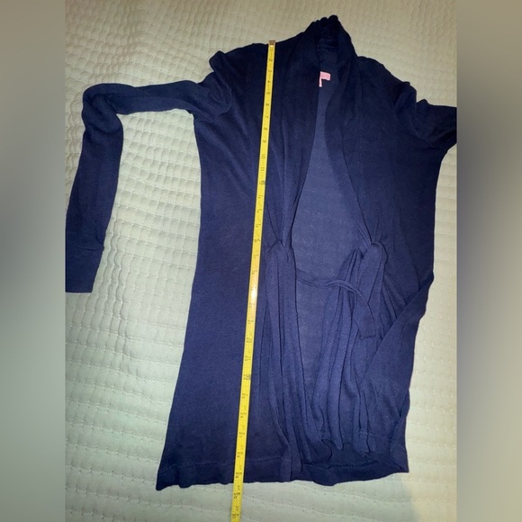 Lilly Pulitzer Navy Blue Front Tie Cardigan. Size XS EUC - Picture 5 of 11